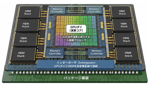 AI　GPU構成のイメージ図